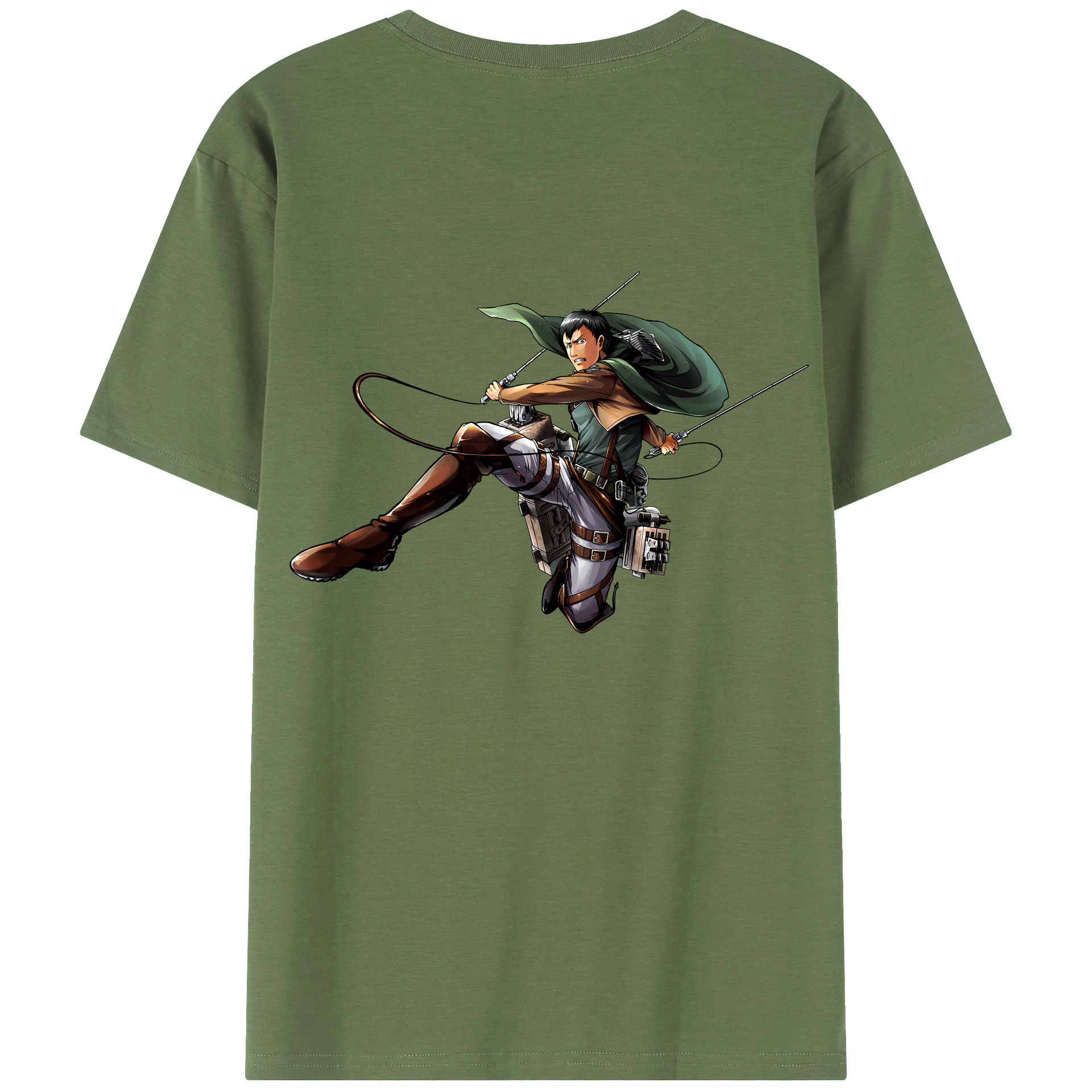 （画像用） 進撃の巨人 ベルトルト・フーバー Attack on Titan Bertholdt Hoover 綿100％ メンズ半袖Tシャツ（バックプリント） 通気性